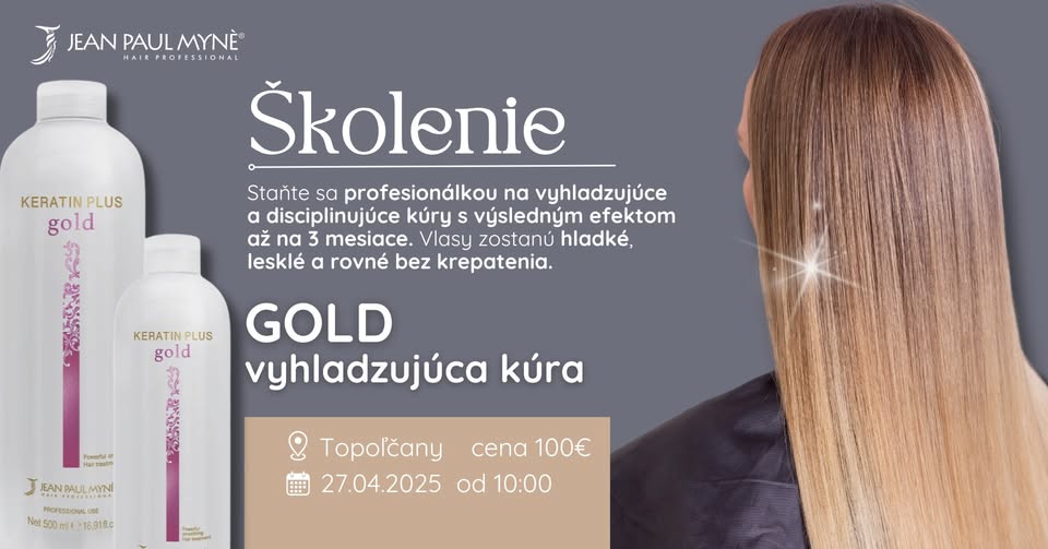 Školenie Vyhladzujúcich kúr Gold pre kaderníčky a kaderníkov