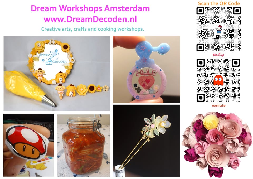 Dream Workshops Amsterdam - Decoden, Shrinky Dinks, Resin Art Shakers, Hanfu Hairsticks