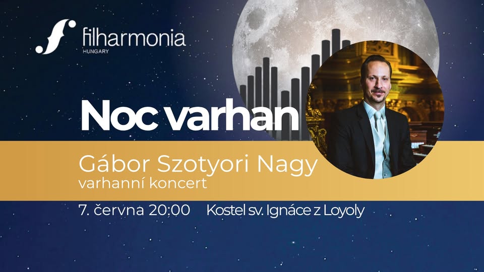 Varhanní koncert Gábora Szotyori Nagye – Noc varhan 2025