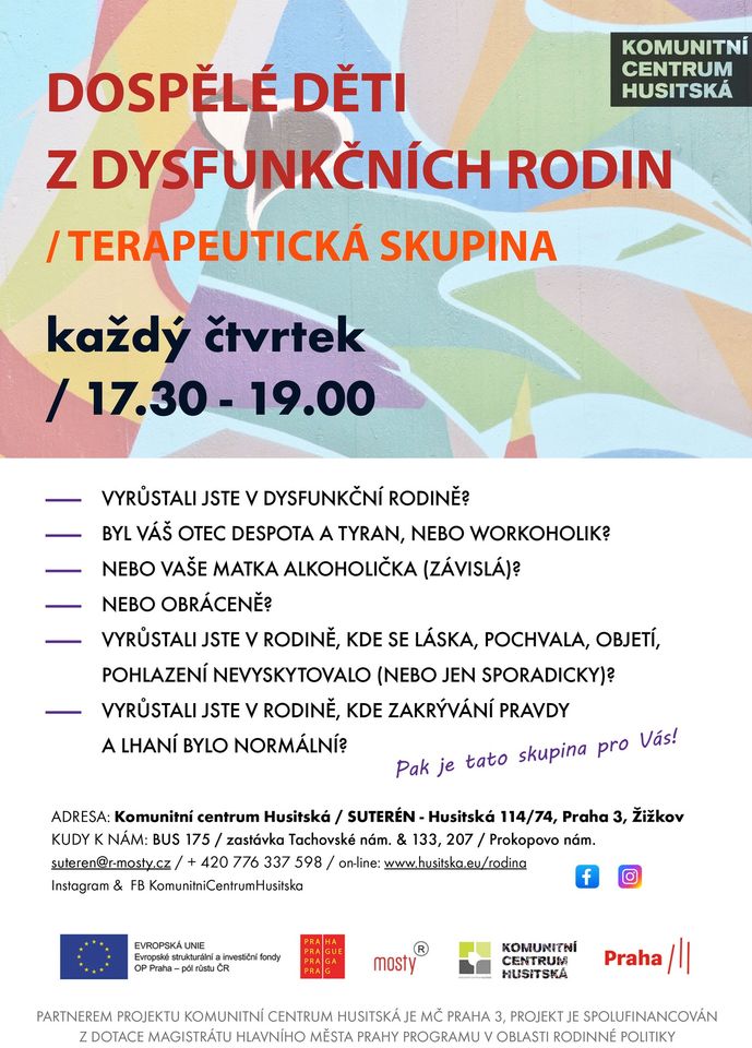 Dospělé děti z dysfunkčních rodin / terapeutická skupina