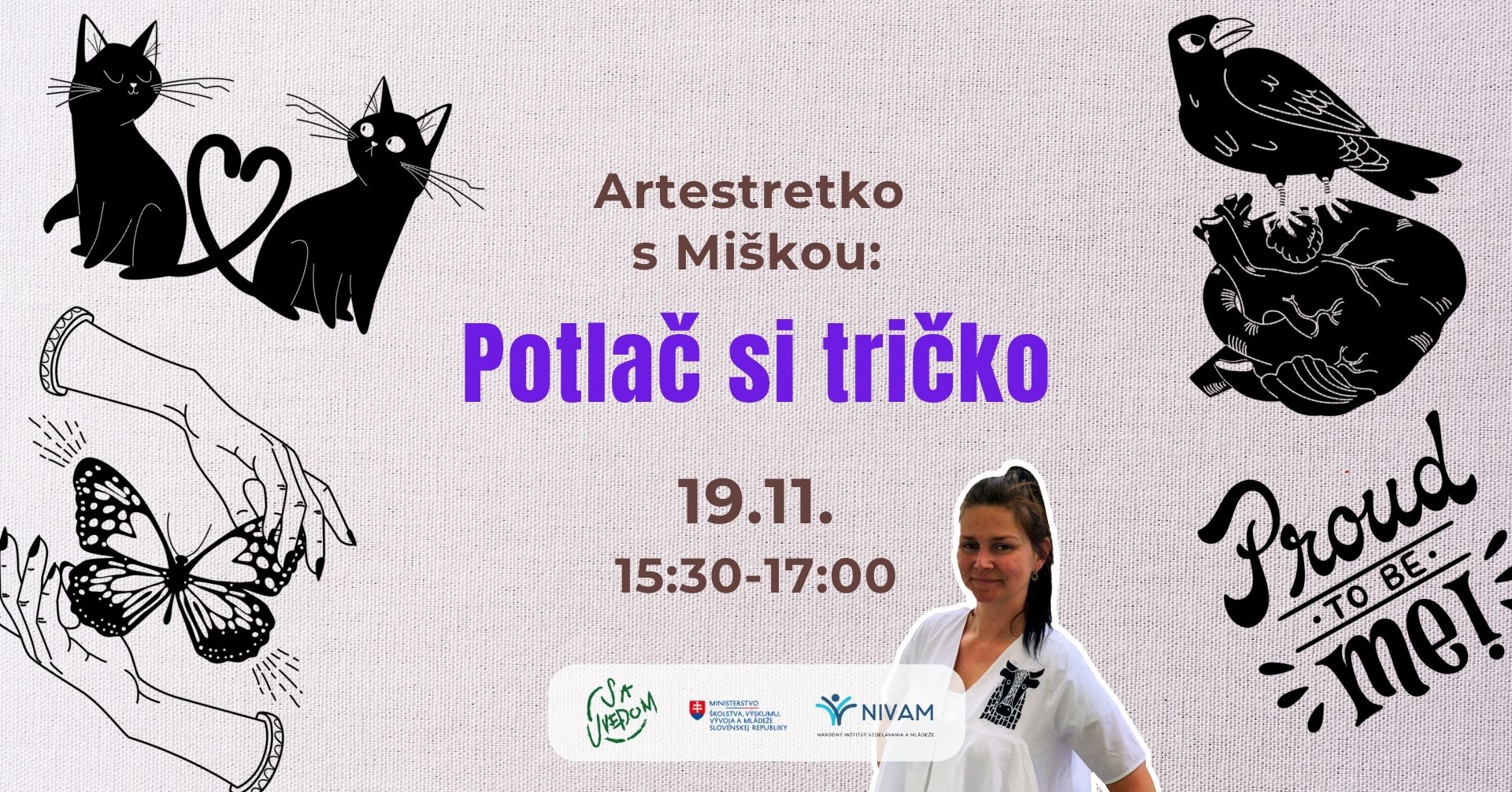 Artestretko s Miškou: Potlač si tričko