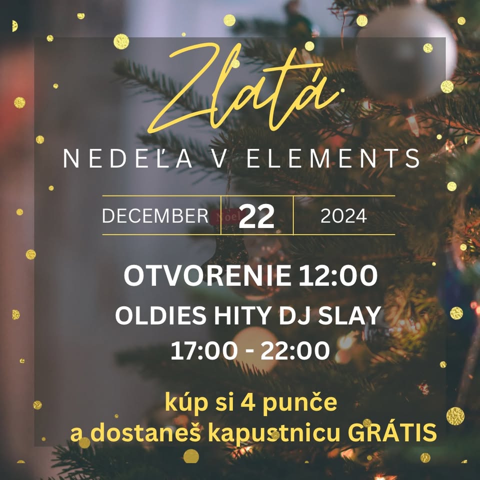 ZLATÁ NEDEĽA NA VIANOČNOM NÁDVORÍ / OLDIES HITY DJ SLAY