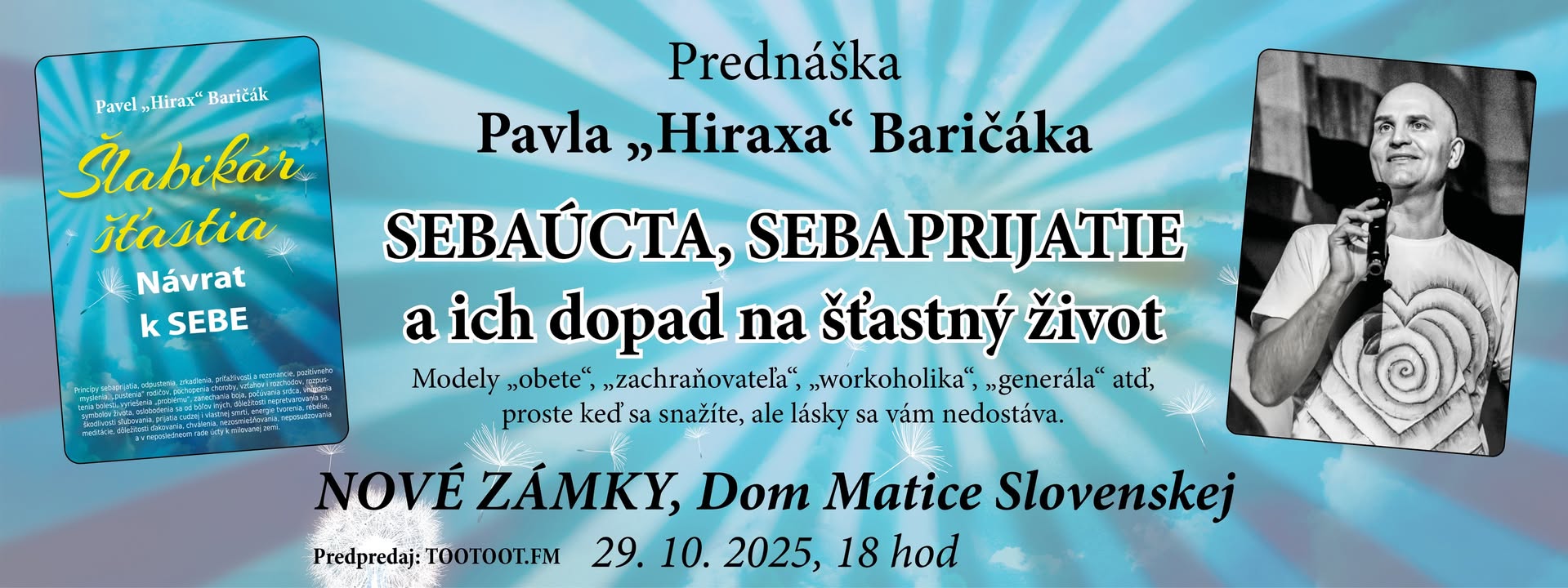TOPOĽČANY - prednáška Pavla Baričák: Sebaúcta, sebaprijatie a ich dopad na šťastný život