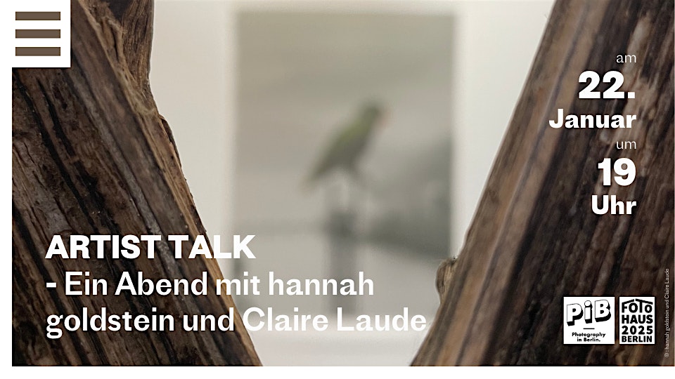Artist Talk - Ein Abend mit hannah goldstein und Claire Laude