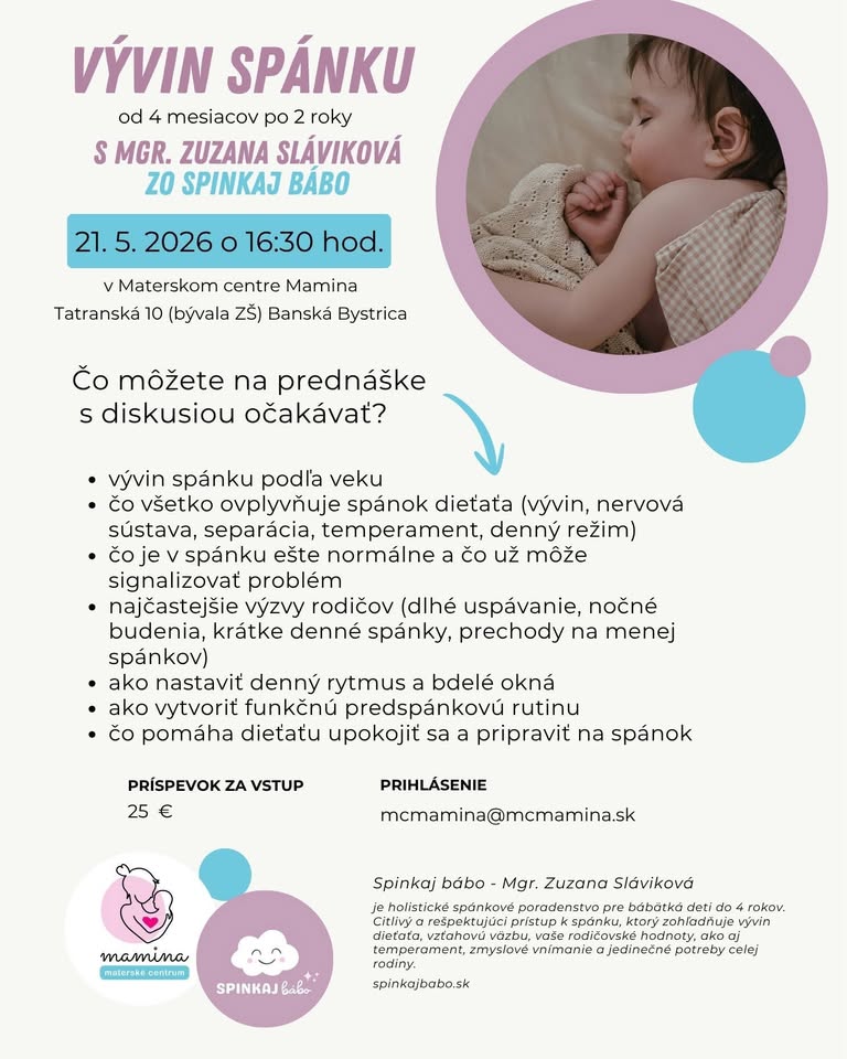 VÝVIN SPÁNKU 😴 od 4 mesiacov po 2 roky - Spinkaj bábo 💤 👶🏻