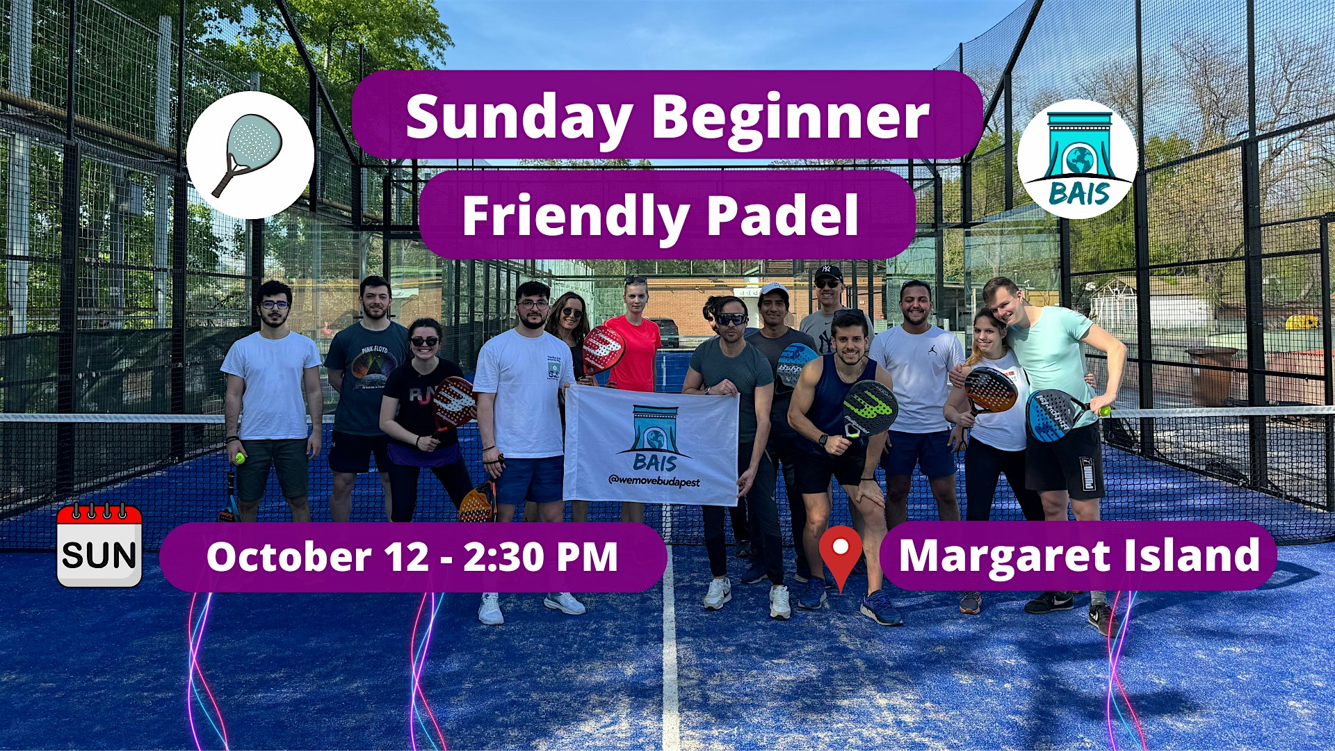 Sunday 2:30 PM Beginner Friendly Padel - BAIS