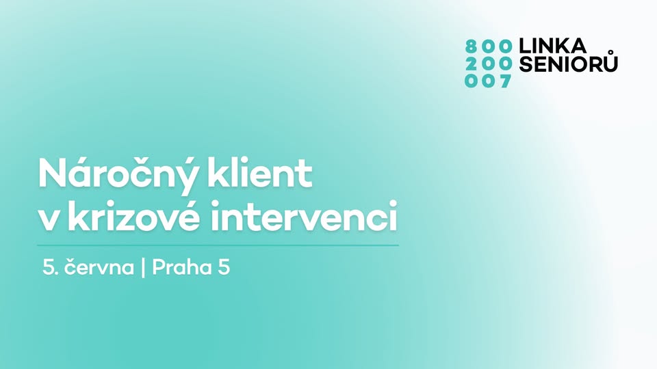 ❌ ODLOŽENO | seminář | náročný klient v krizové intervenci