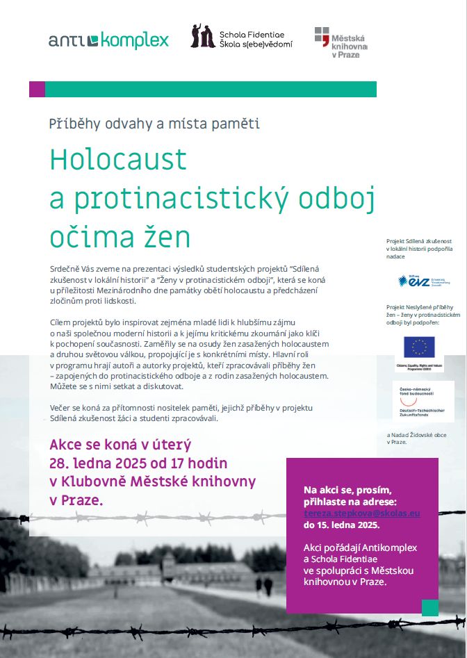 Příběhy odvahy a místa paměti. Holocaust a protinacistický odboj očima žen