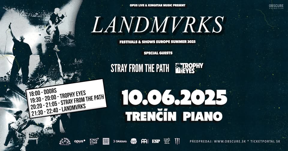 Landmvrks, Stray From The Path, Trophy Eyes - Trenčín