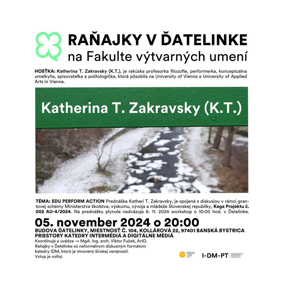 🇦🇹Katherina T. Zakravsky (K.T.) 👉prednáška 👉diskusia 👉workshop