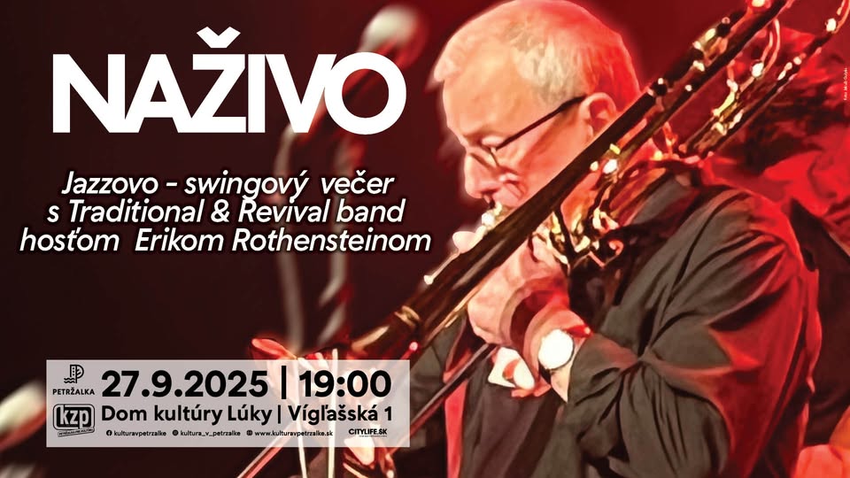 NAŽIVO / Jazzový večer s orchestrom Traditional & Revival band a hosťom Erikom Rothensteinom.