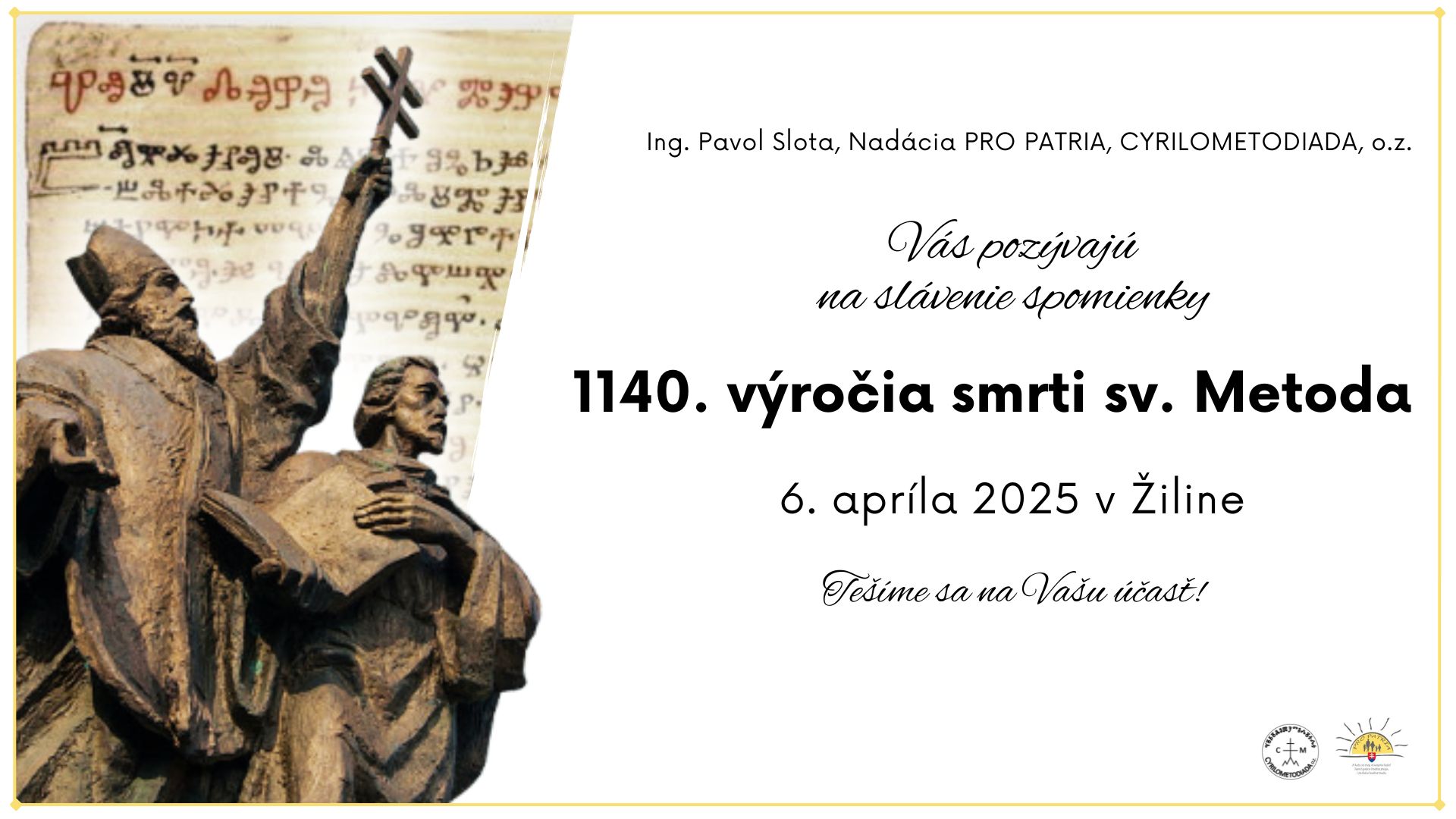 1140. výročie smrti sv. Metoda
