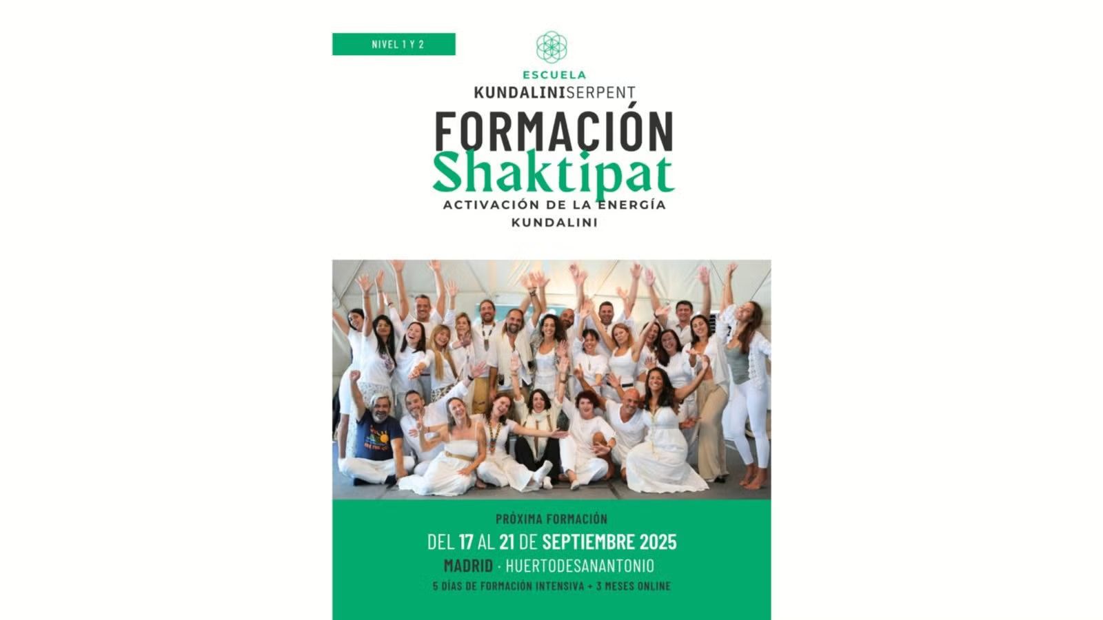 🌟 FORMACIÓN INTENSIVA – ACTIVACIÓN DE LA ENERGÍA KUNDALINI