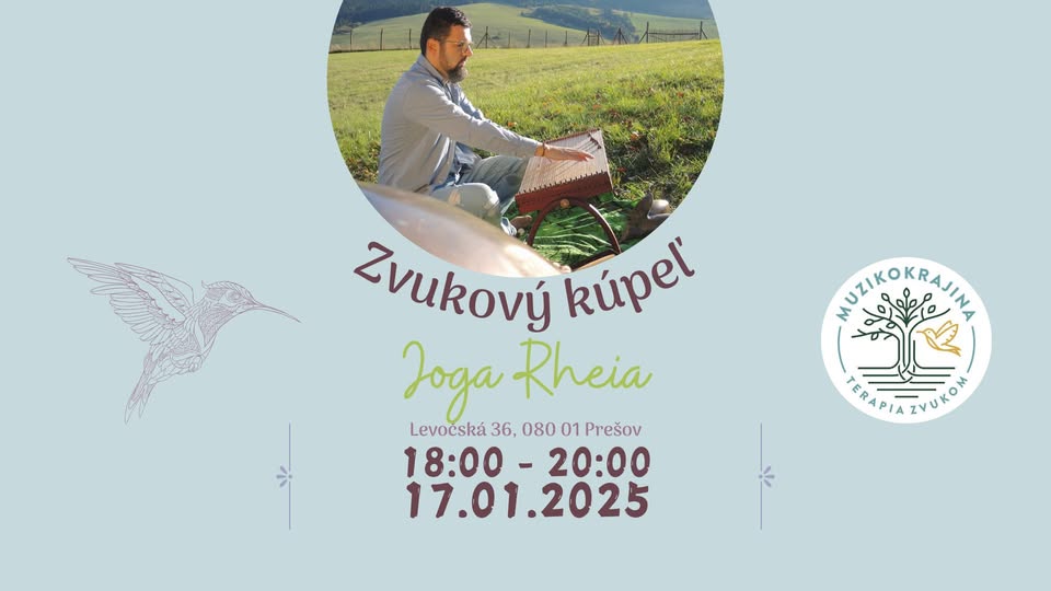 Zvukový Kúpeľ s Michalom v Joga Rheia v Prešove