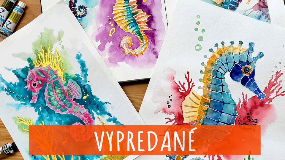 Miniworkshop Akvarel - Morský koník (VYPREDANÉ)