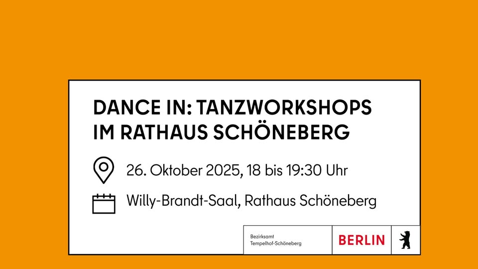 Dance In - Tanzworkshop im Rathaus Schöneberg