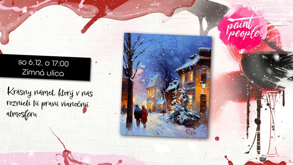 Zimná ulica - Maľuj s PaintPeople