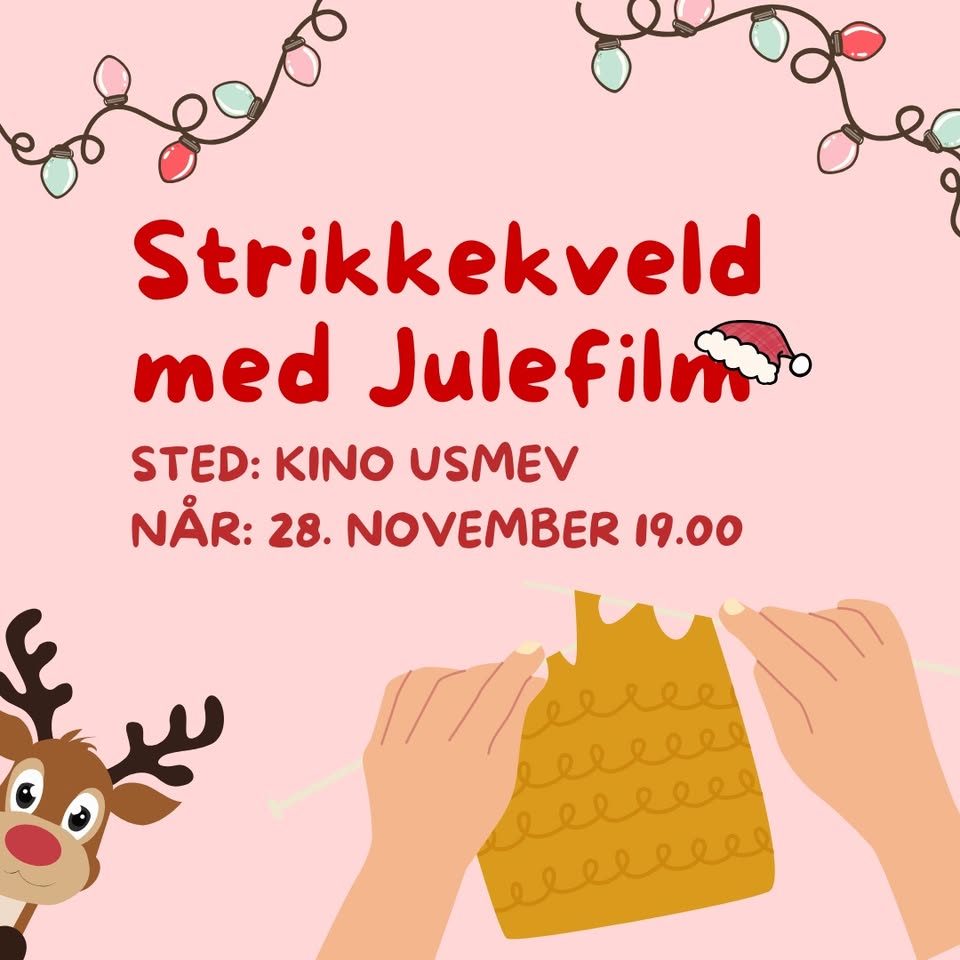 Strikkekveld med julefilm