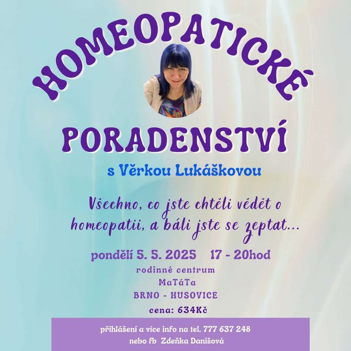 Homeopatické poradenství s Věrkou Lukáškovou