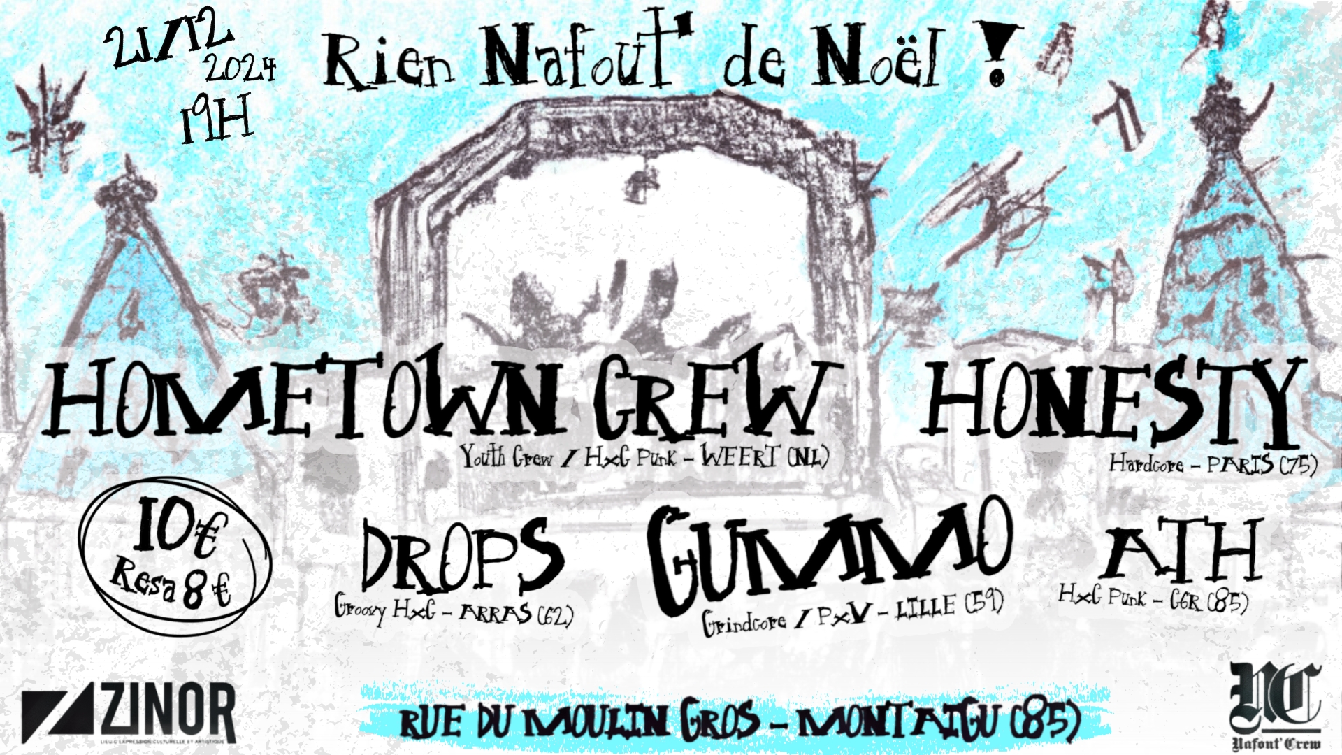 Rien Nafout' de Noël ! • Hometown Crew ✘ Honesty ✘ Gummo ✘ Drops ✘ ATH : 21/12/24 - Zinor (Montaigu)