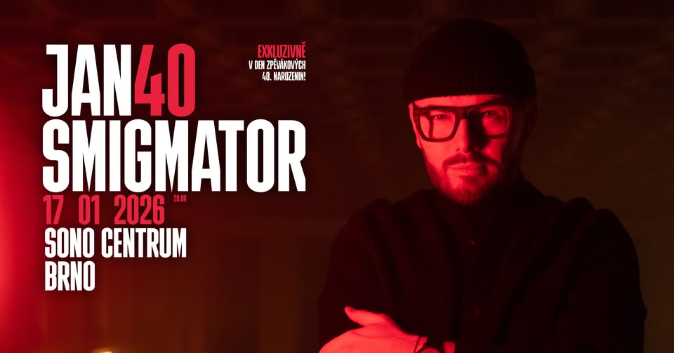 Jan Smigmator 40: Mr. Swing TOUR 2026 - Sono, Brno
