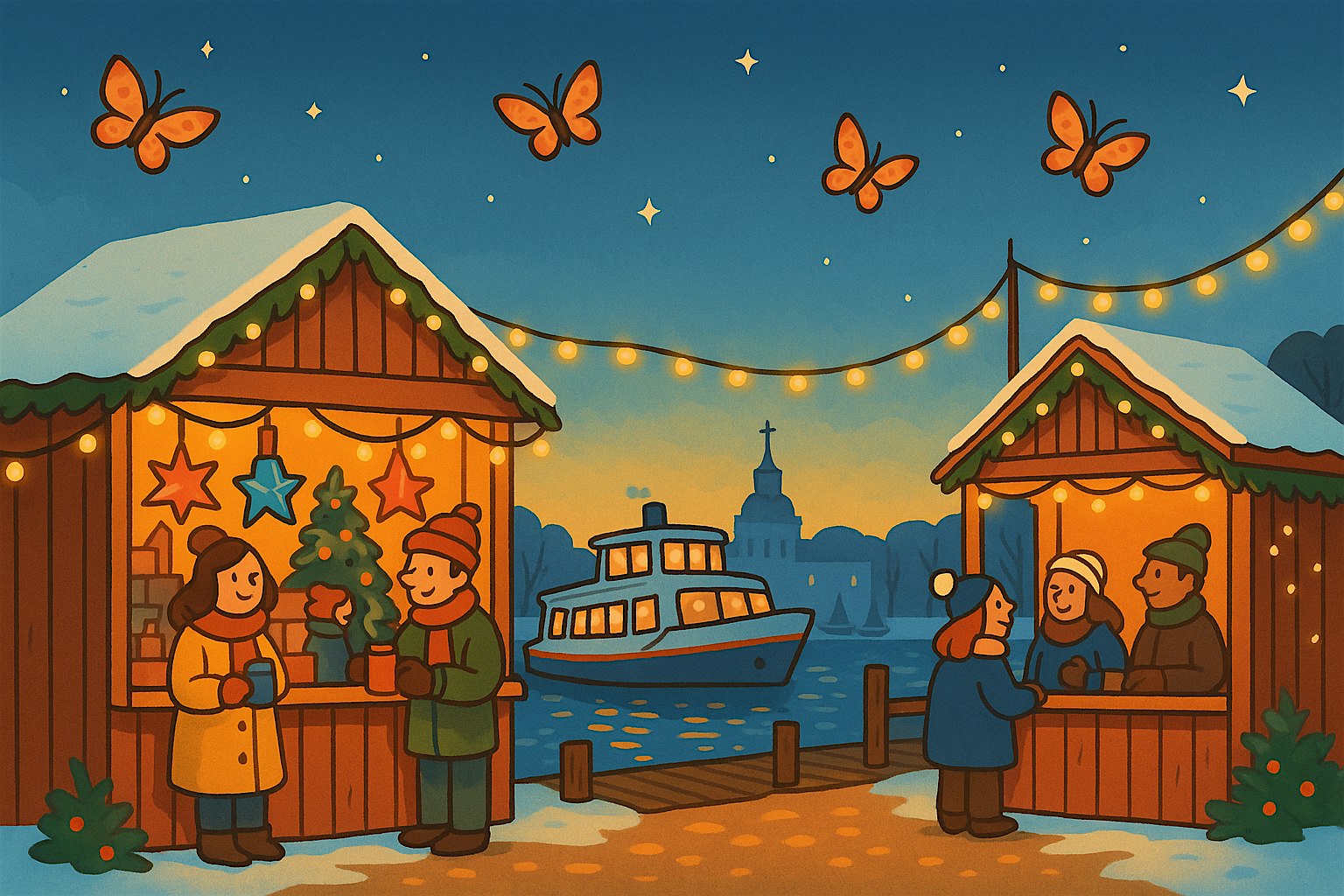Ferry Ride + Christkindl Market in Kladow – Social Butterfly Club Meetup