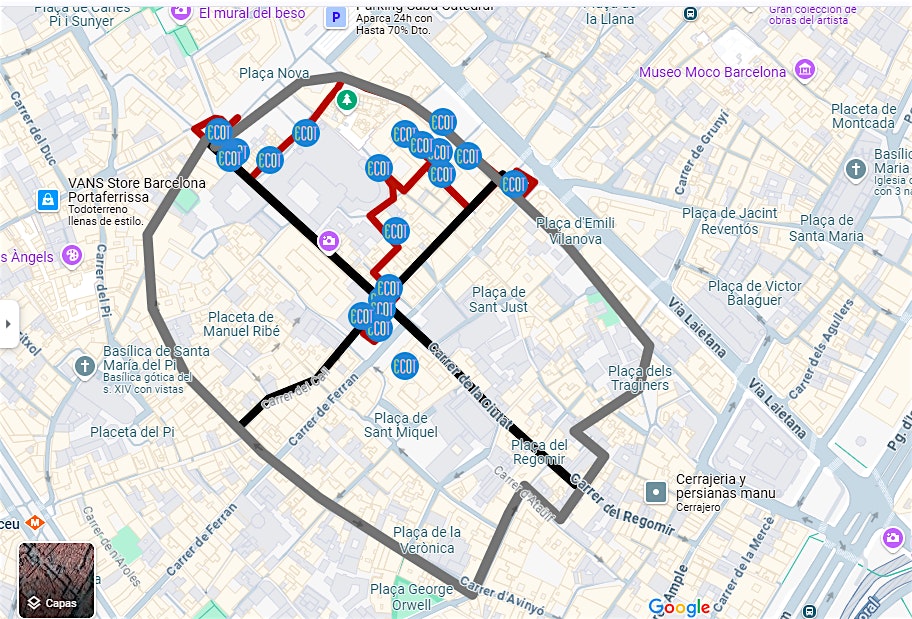 Free Map of the Gothic Quarter - Discover Barcelona at your own pace with ECOT