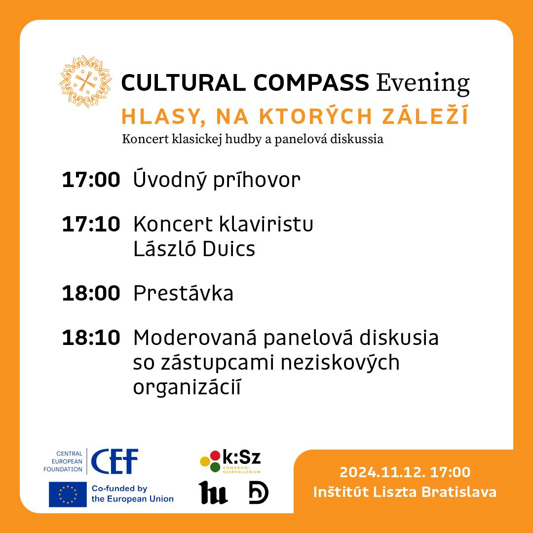 Hlasy, na ktorých záleží - koncert klasickej hudby a panelová diskusia