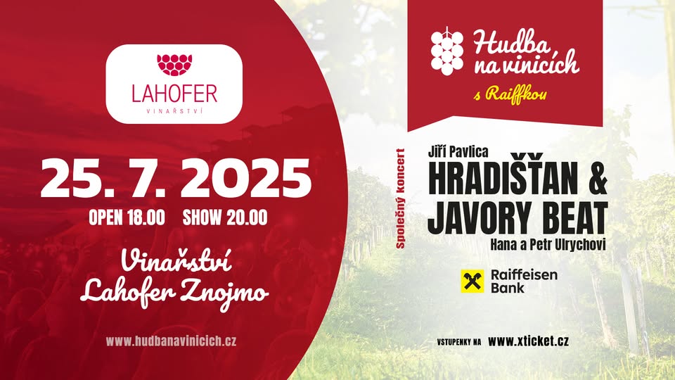 Hradišťan a Javory Beat - Vinařství LAHOFER - 25. července