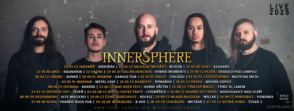 INNERSPHERE (melodic-death metal / CZECHY) + MUNDIVORE (PL) / 02.05.2025 Częstochowa