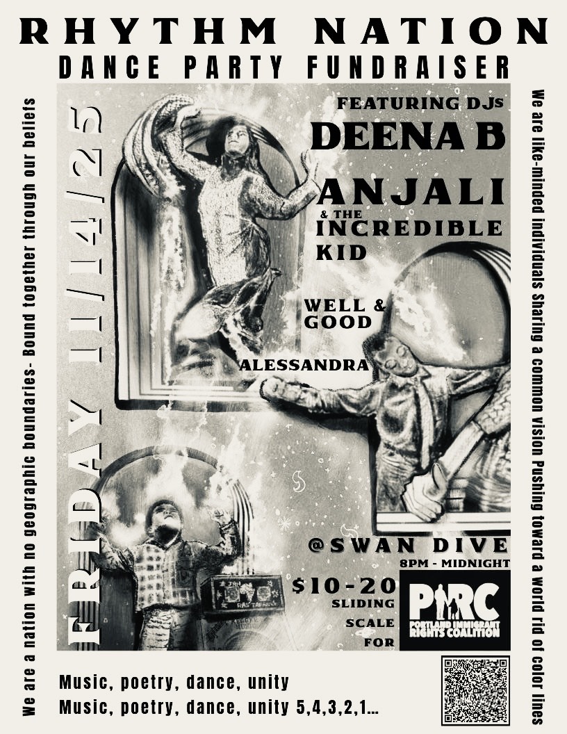 Rhythm Nation Dance Party Fundraiser for Portland Immigrant Rights Coalition (PIRC)
