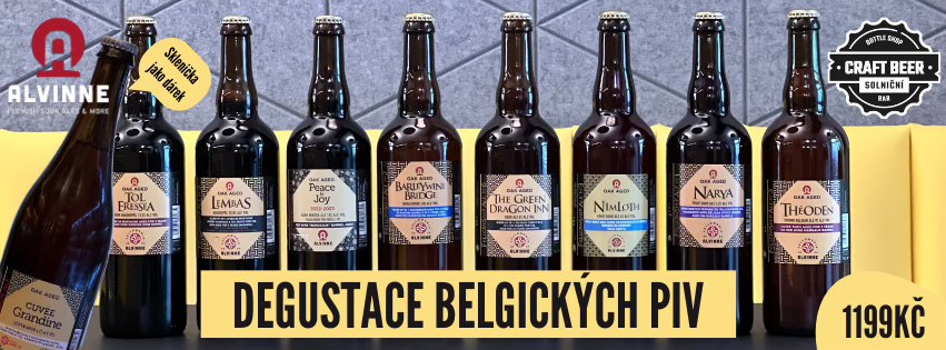 Řízená degustace speciálů z pivovaru Alvinne v Craftbeer Bar & Bottle Shop Solniční