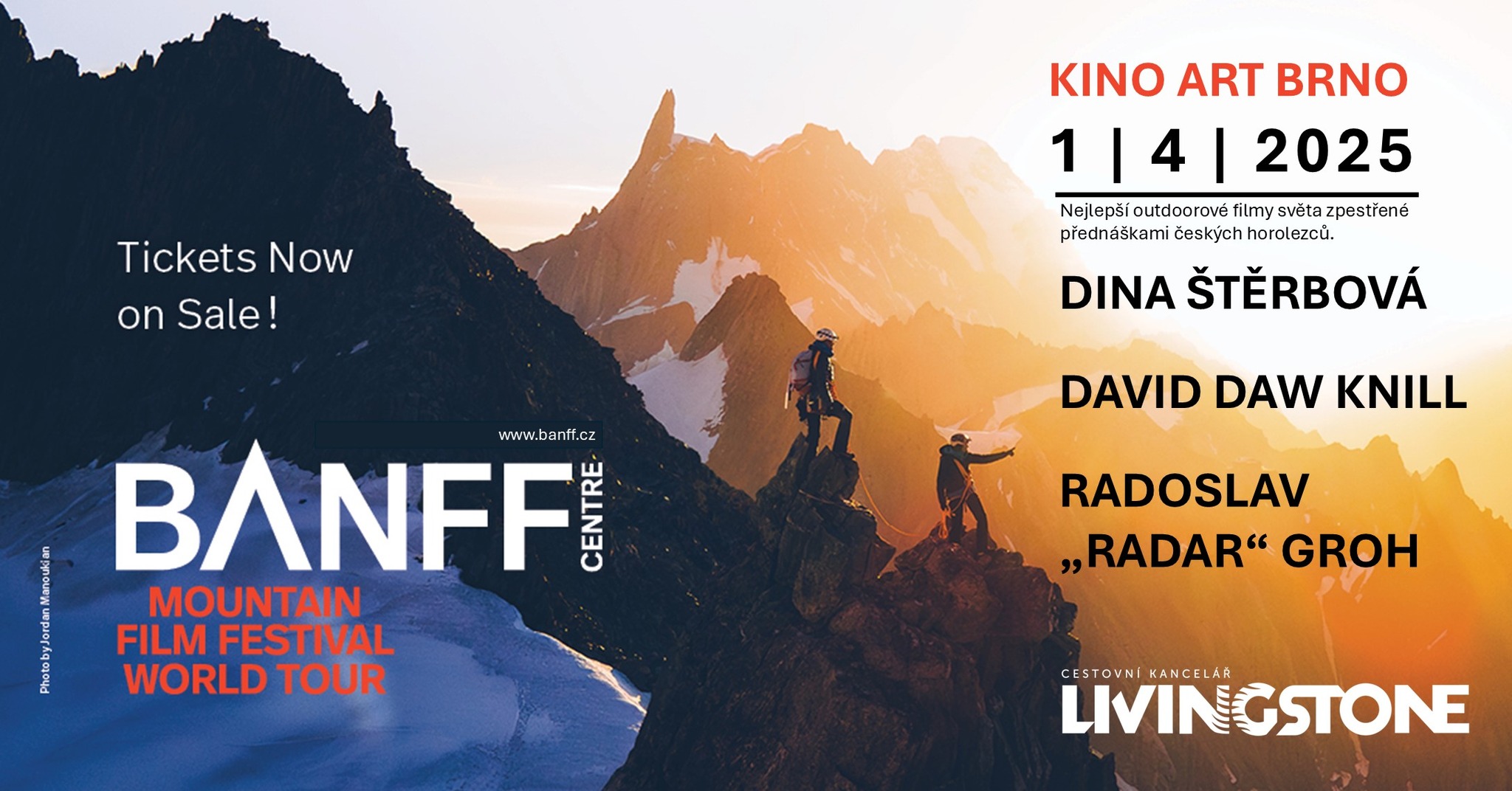 FESTIVAL BANFF 2025, Kino Art Brno + přednášky Dina Štěrbová, David Daw Knill, Radoslav "Radar" Groh