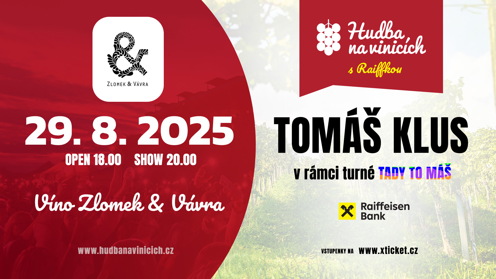 Tomáš Klus - Víno Zlomek & Vávra - 29. srpna