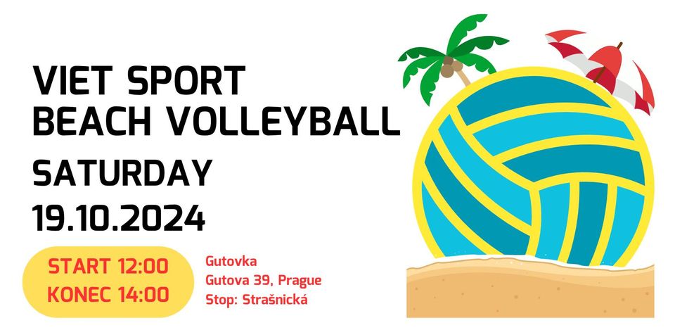 Viet Sport BEACH VOLEJBAL 19.10. 2024 12:00-14:00
