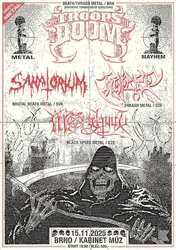 THE TROOPS OF DOOM (BR) + REFORE + SANATORIUM (SK) + MÖRGHUUL | Kabinet MÚZ