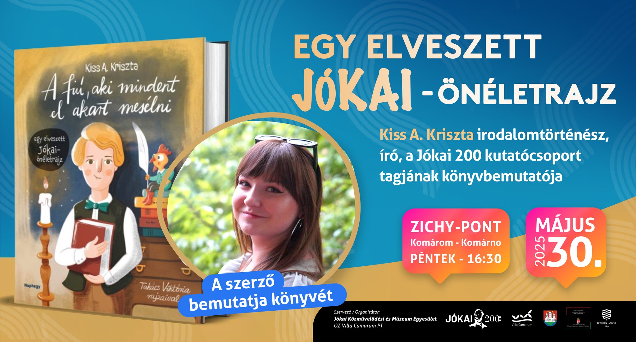 „A fiú, aki mindent el akart mesélni“ / Kiss A. Kriszta irodalomtörténész, író könyvbemutatója