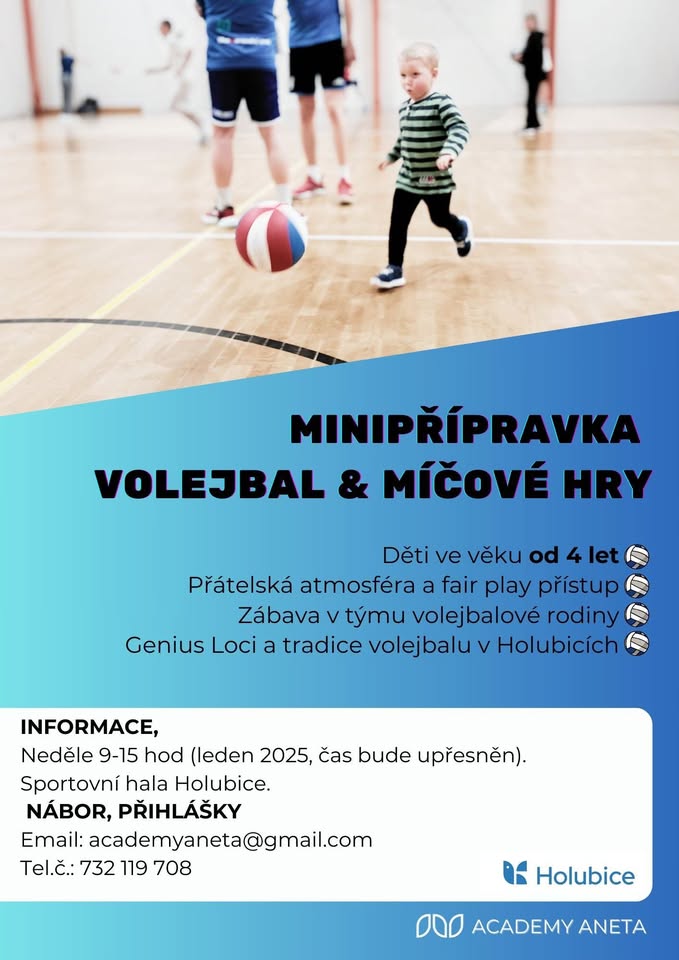Minivolejbal Holubice zkušební hodina