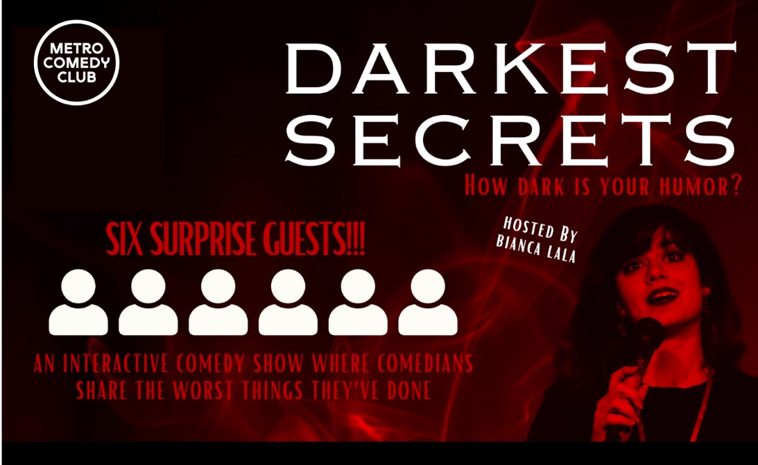 Dark Comedy Show in English - Comedians sharing their darkest secrets!