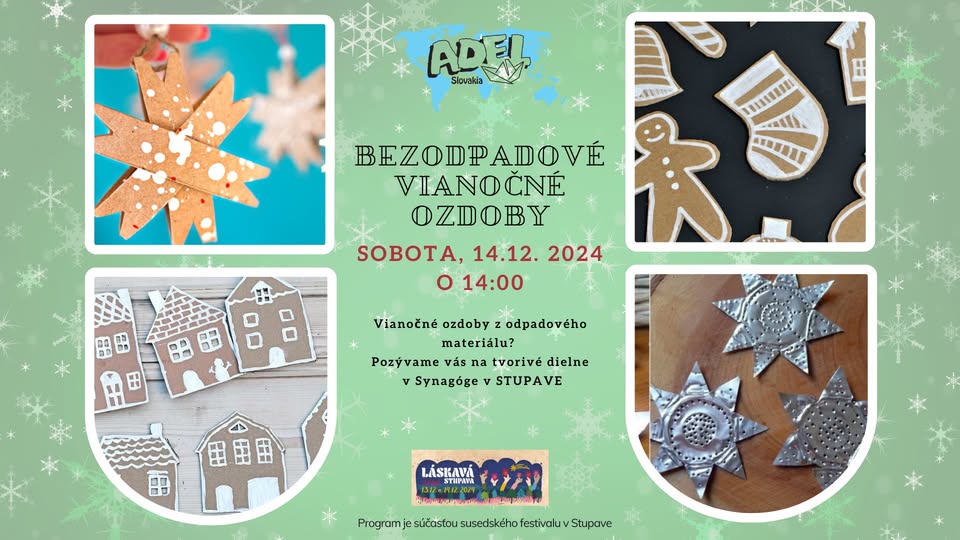 Bezodpadové vianočné ozdoby | kreatívny workshop v Stupave