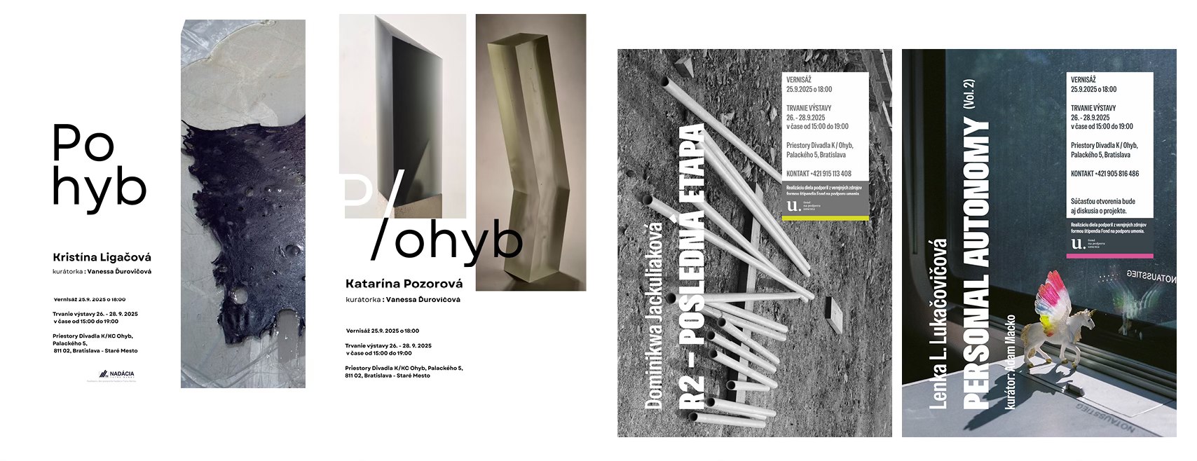 Pop-up výstava 4 autoriek v Divadle K - P/Ohyb