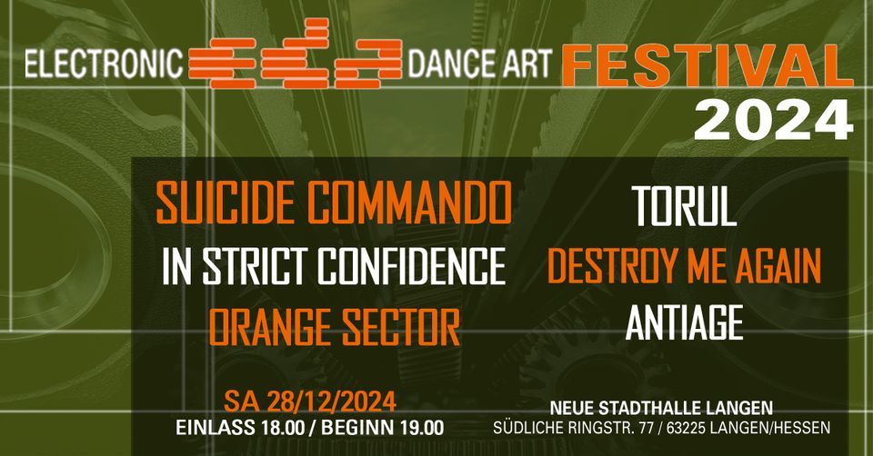 EDA Festival 2024 - Suicide Commando, In Strict Confidence, Orange Sector, Torul und mehr