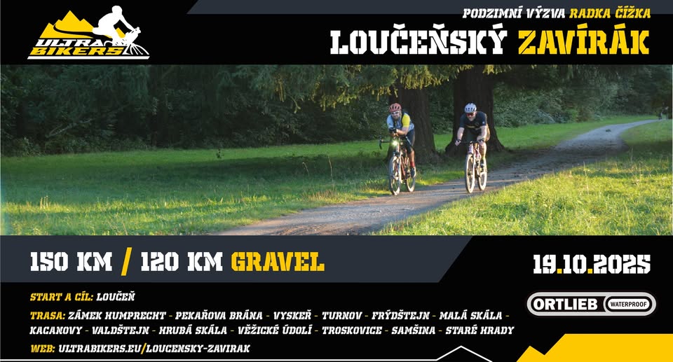 LOUČEŇSKÝ ZAVÍRÁK - 150km Výzva Poháru UB pro gravely