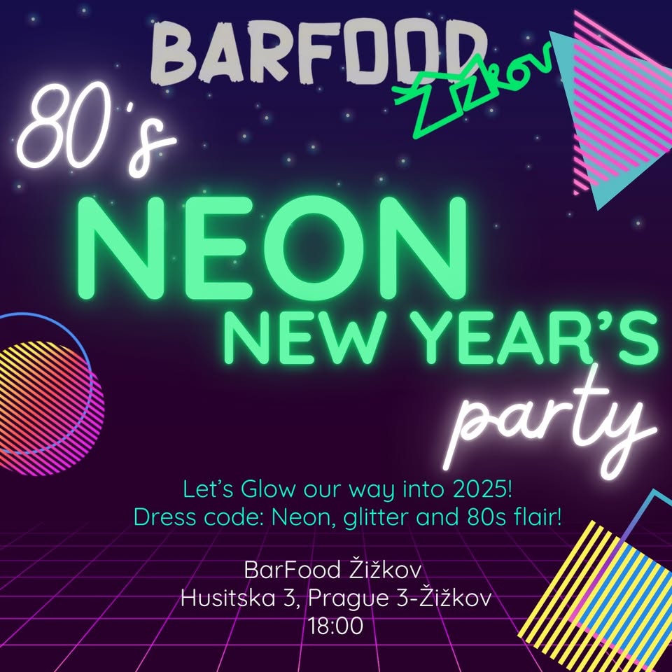 🪩BarFood 80s Neon New Years Party🎉