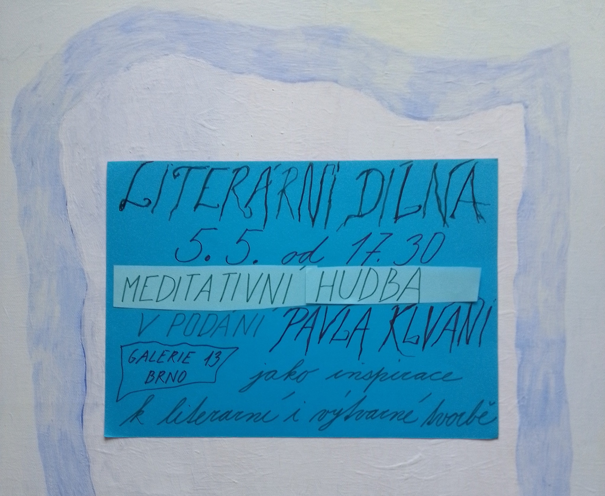 Literární dílna - meditativní hudba v podání Pavla Klvani jako inspirace k tvorbě