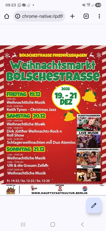 Weihnachtsmarkt Bölschestraße