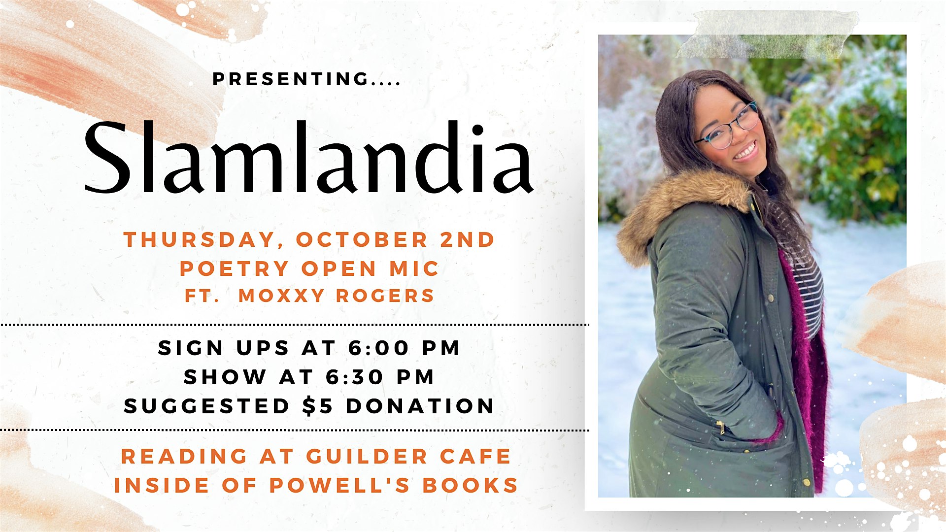 Slamlandia Poetry Open Mic ft.  Moxxy Rogers