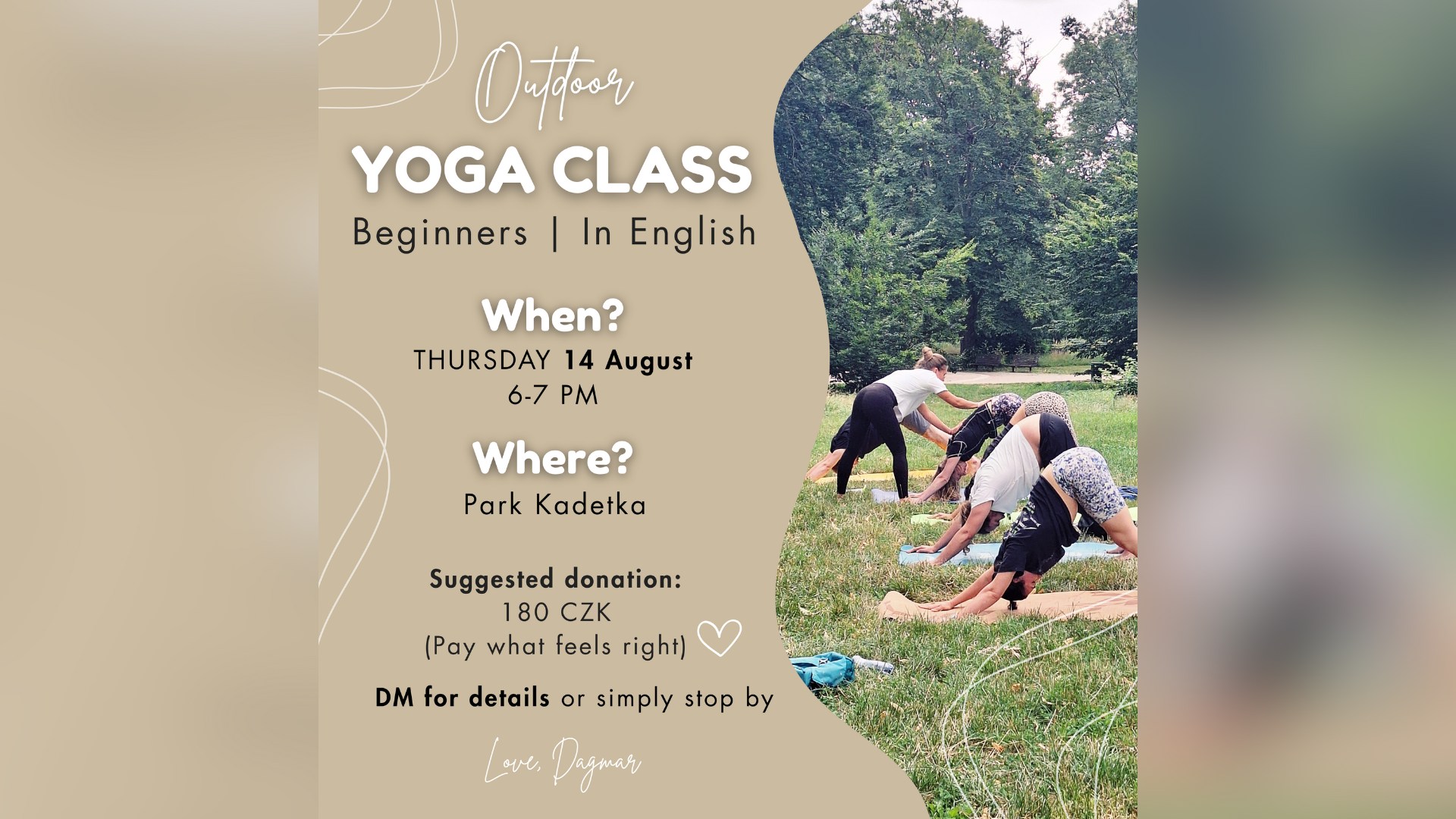 Outdoor Yoga Class in Brno (In English)🌳🧘‍♂️