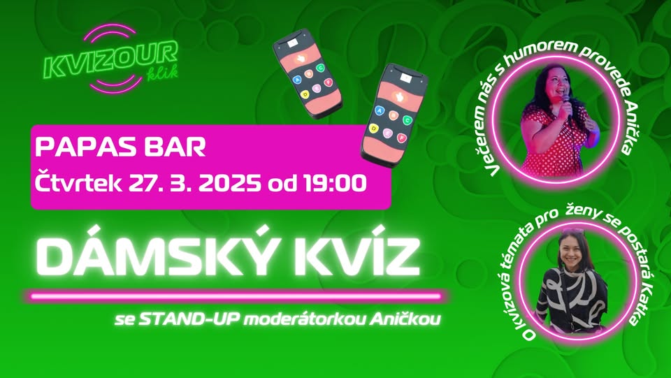 DÁMSKÝ KVÍZ | Kvizour KLIK - Papas Bar, Praha 1