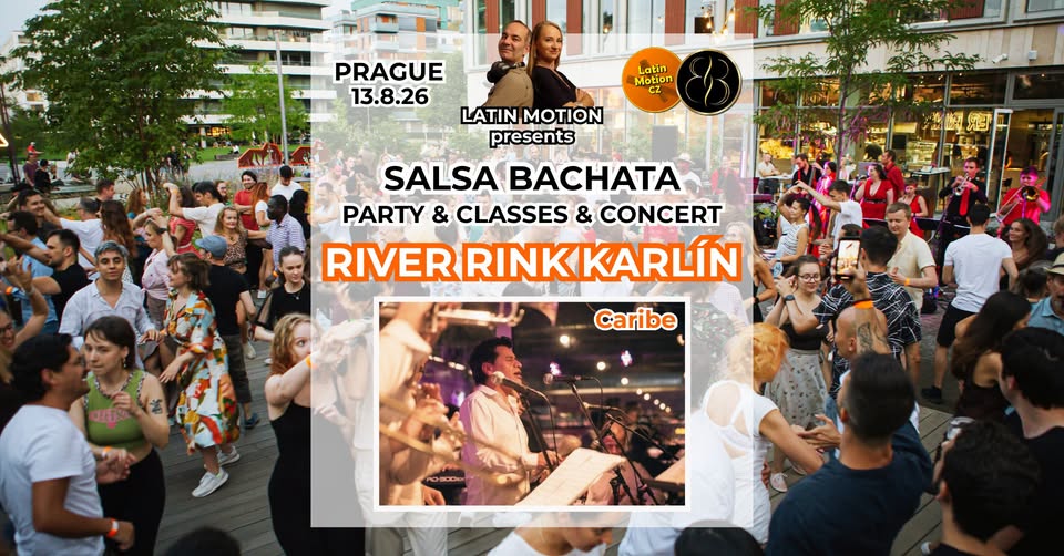 Salsa a bachata open air v River Rink Karlín - s KONCERTEM 🪇